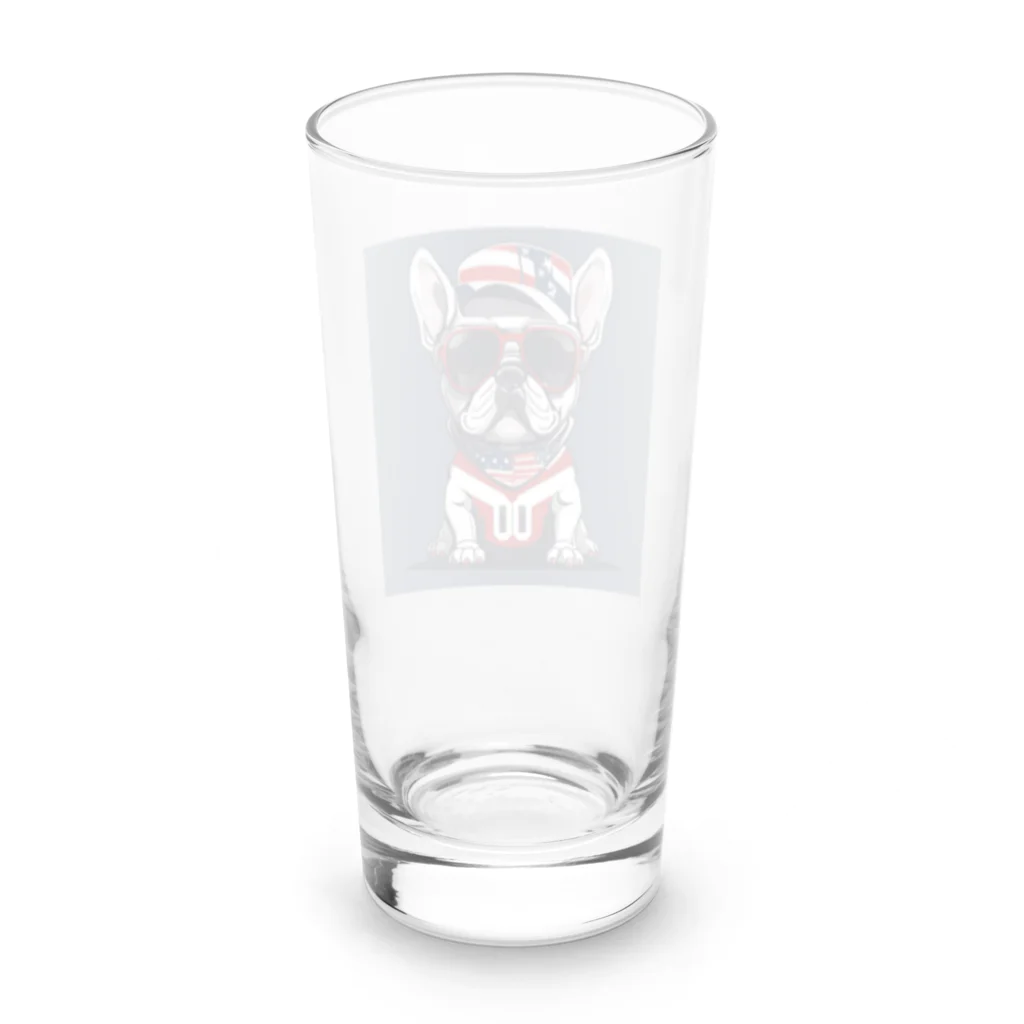 y1717のBullくん　アメフトをやる Long Sized Water Glass :back