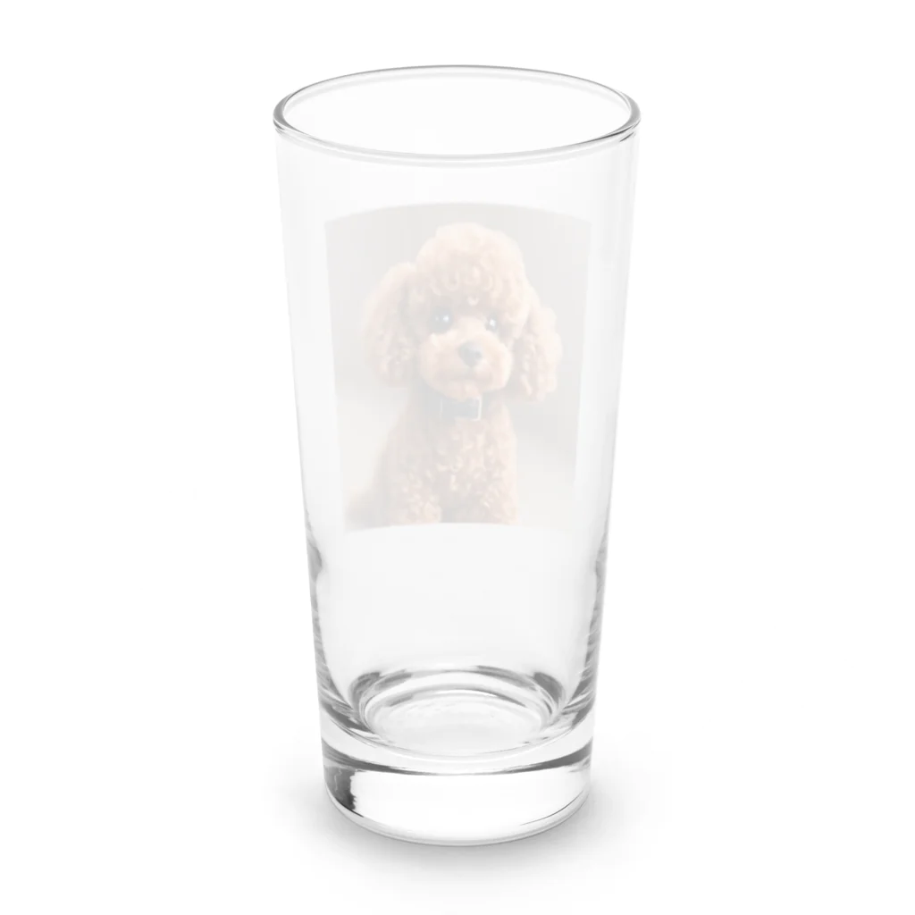 かわいいイラストグッズの犬のトイプー Long Sized Water Glass :back