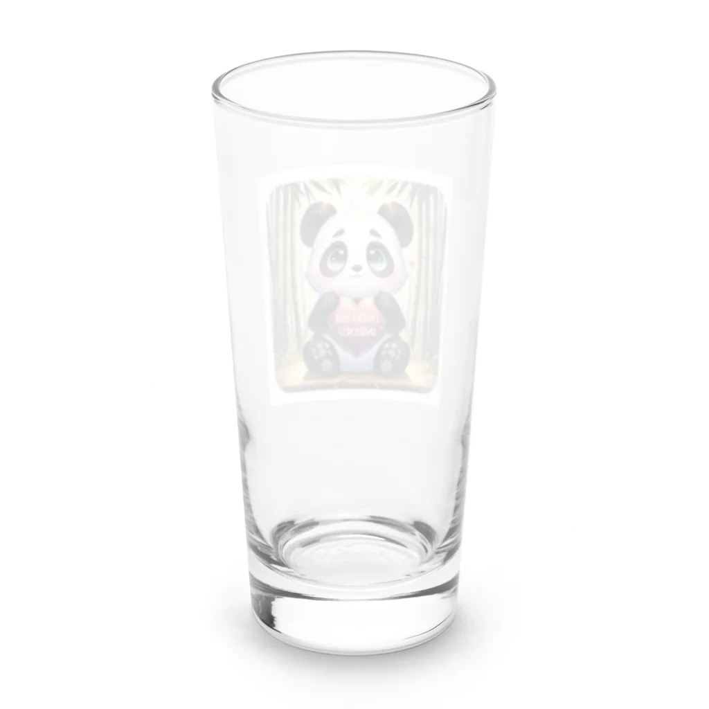 chikarabizのかわいいパンダ、イラストのグッズ Long Sized Water Glass :back