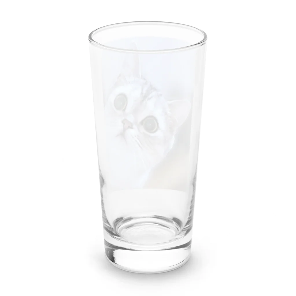 レオロンSHOPの猫の名前はレオ Long Sized Water Glass :back