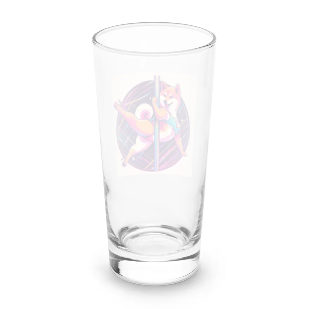 TokyoKimchiのポールダンス踊る柴犬ウニ Long Sized Water Glass :back