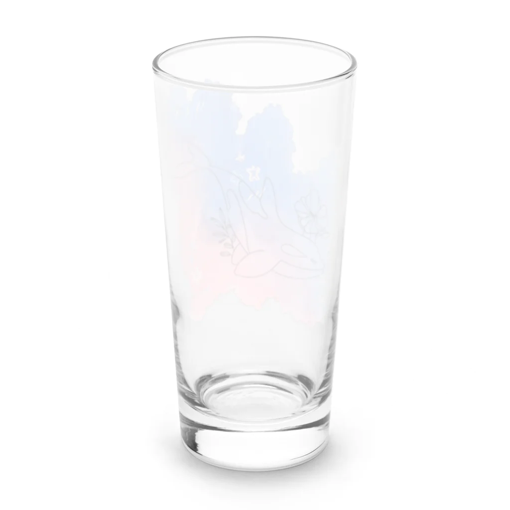 RabbitHouseの放浪シャチ Long Sized Water Glass :back