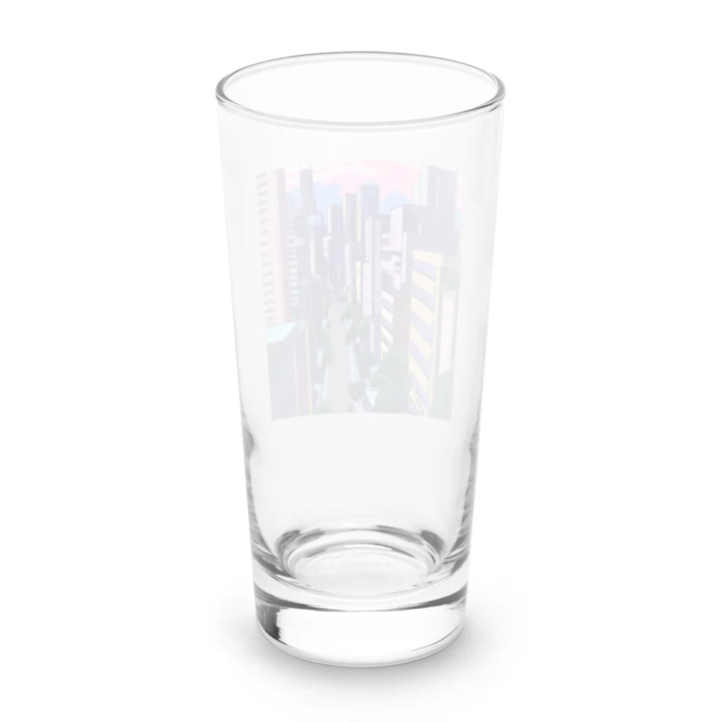 Chill_dreamのサイバーパンク風イラスト Long Sized Water Glass :back