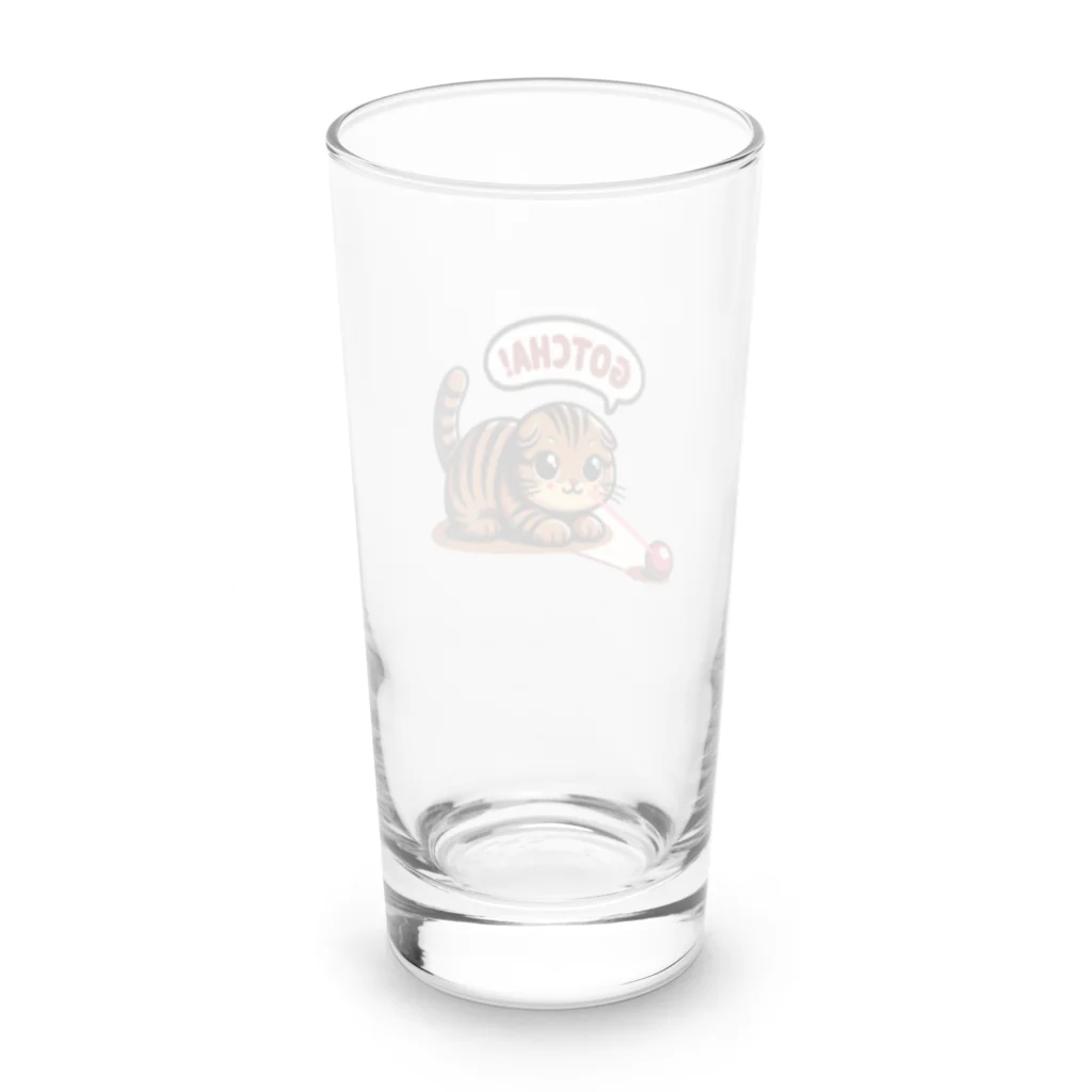 amakanaのまる耳ねこのほっこり時間 Long Sized Water Glass :back