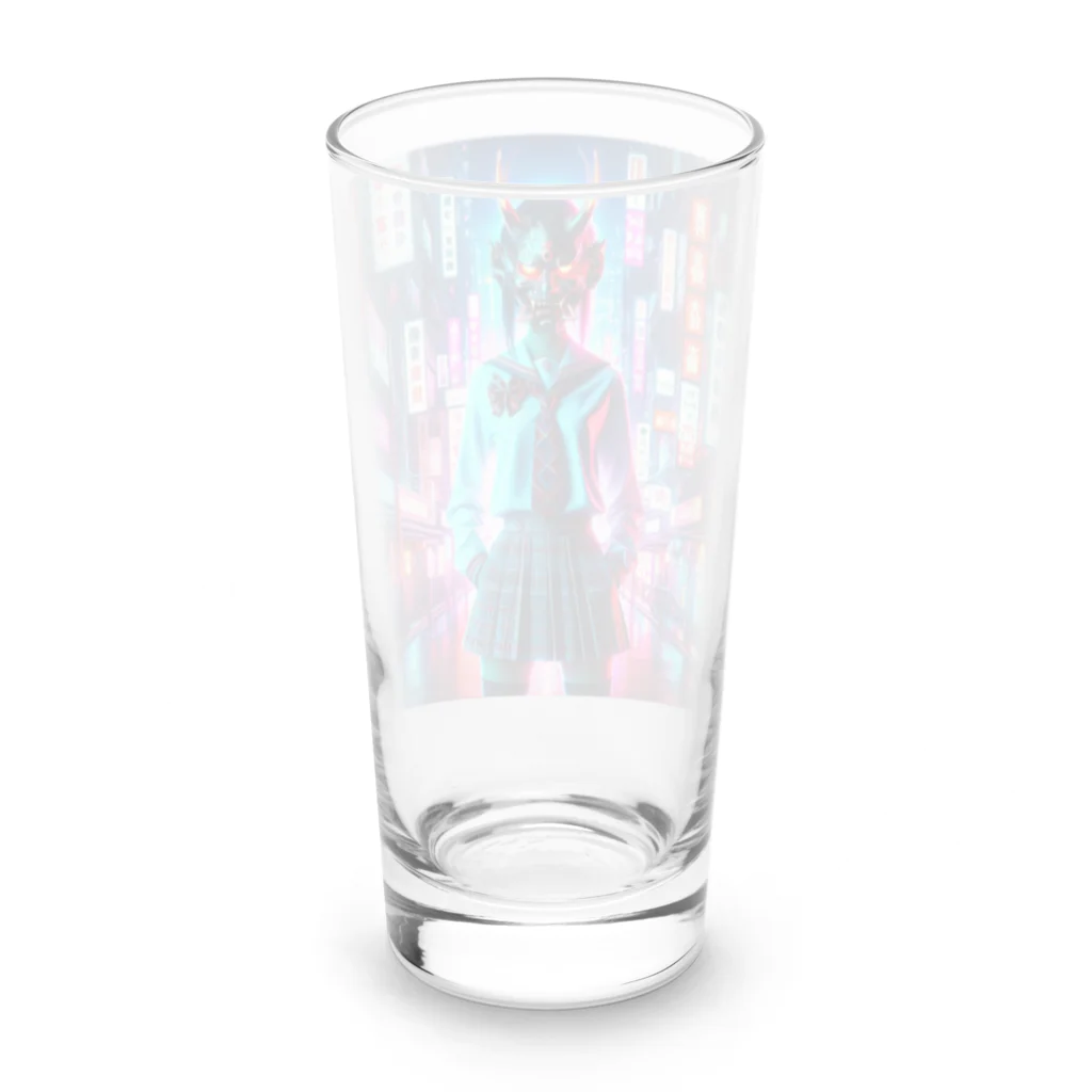 Hayate Kawakami オリジナルの般若女子高生 Long Sized Water Glass :back