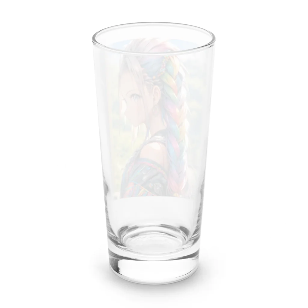 かわいい娘ショップのレインボウ娘 Long Sized Water Glass :back