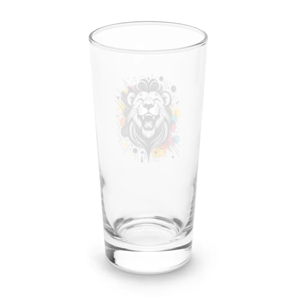 リトルスター・クローゼットの#laughing animal art Long Sized Water Glass :back