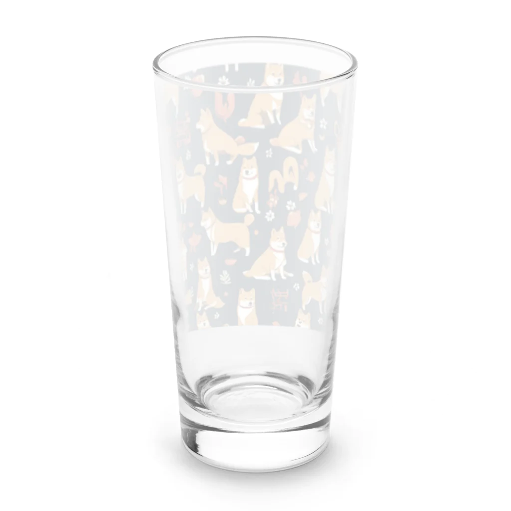 pinetreeの柴犬１ Long Sized Water Glass :back