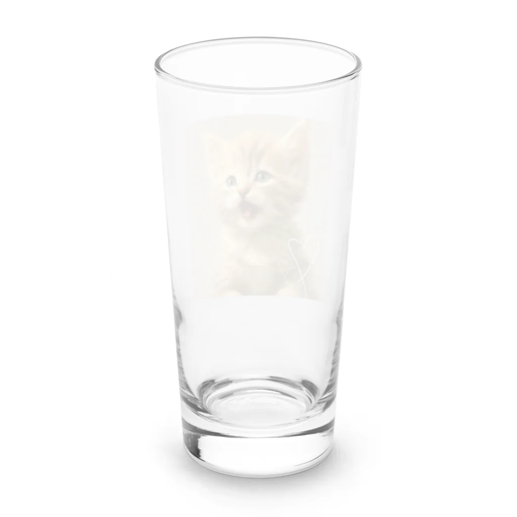 ❤︎cute❤︎のloveキャット Long Sized Water Glass :back