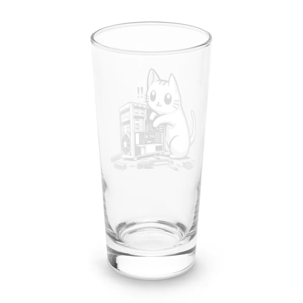 Kalytero グッズ制作部のPCクラッシャー猫 Long Sized Water Glass :back