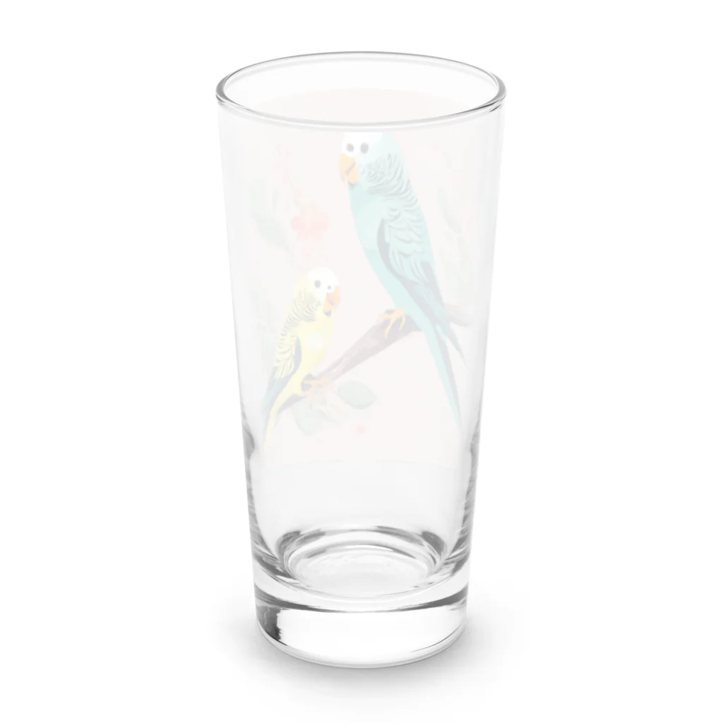 pinetreeのインコ１ Long Sized Water Glass :back