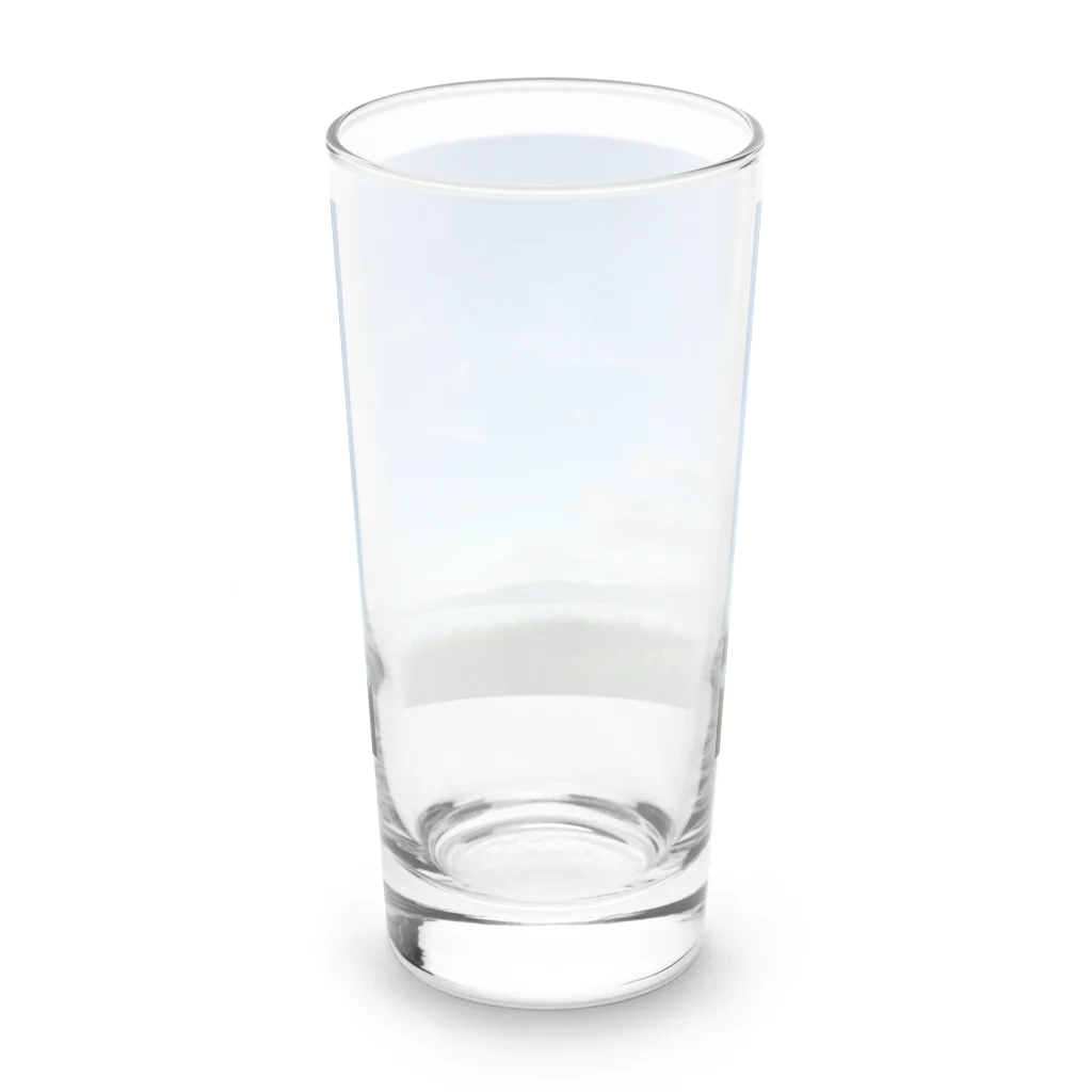 ブルームーンのあおぞらとびわこにいやされます。 Long Sized Water Glass :back