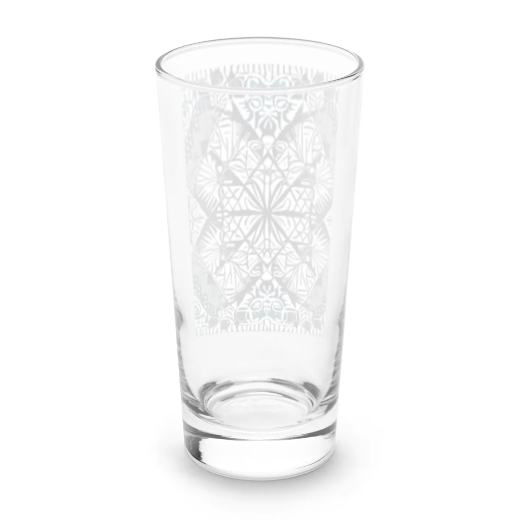 なっつ ふぁくとりーのゼンタングル 蝶 Long Sized Water Glass :back