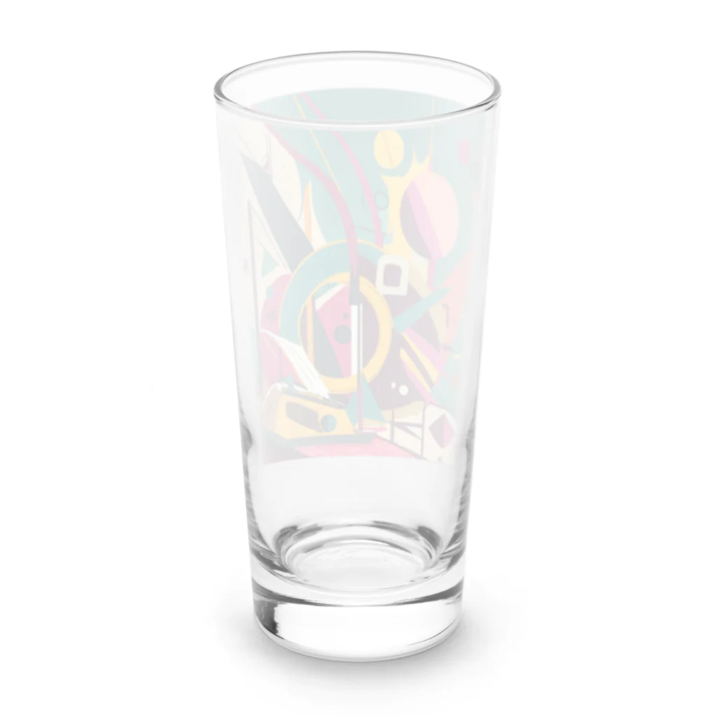 のんびりアート工房のガラクタアート Long Sized Water Glass :back