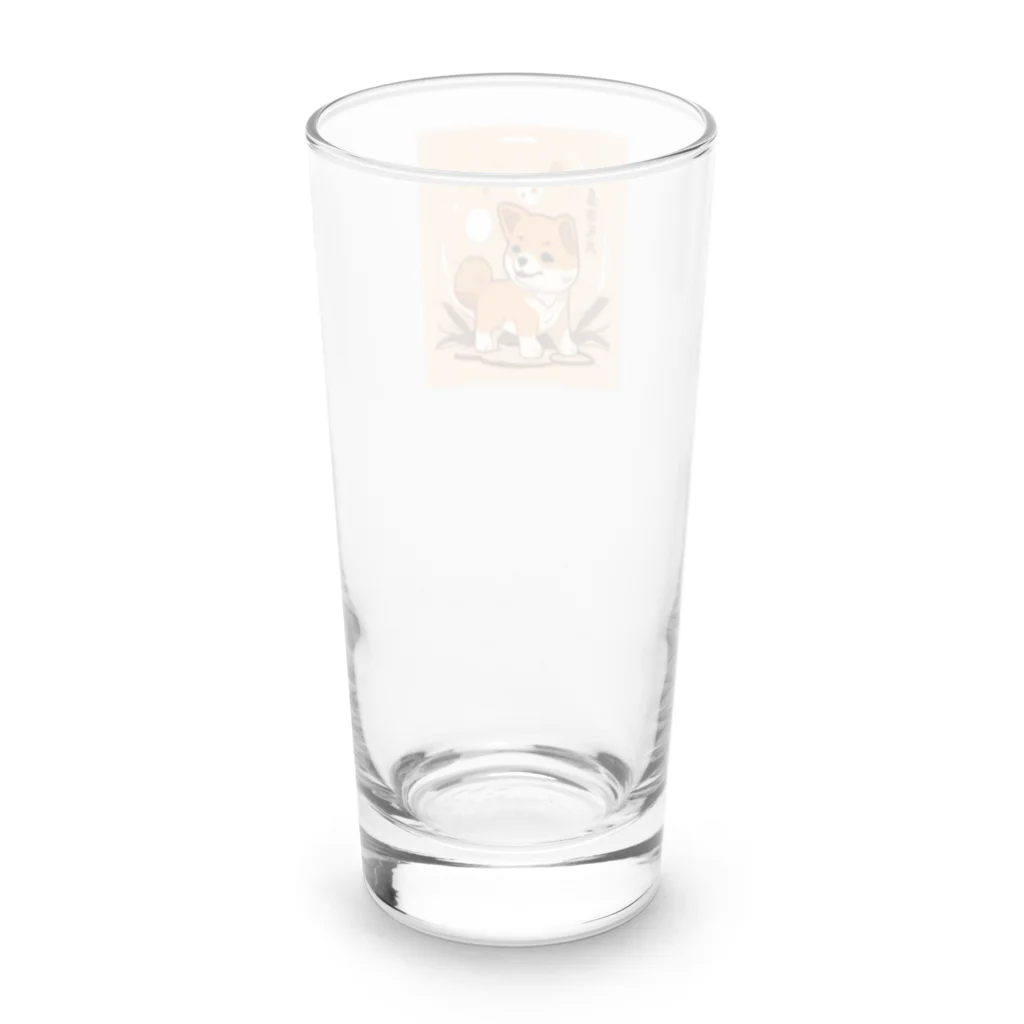 dcgnori／ワンコ画像の柴犬、縄文☆彡古代くん Long Sized Water Glass :back