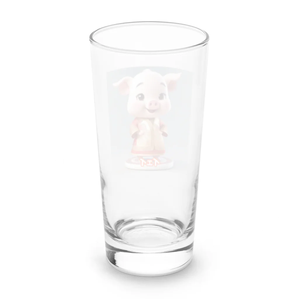 Công ty tròn quây quâyの子豚のブータン Long Sized Water Glass :back