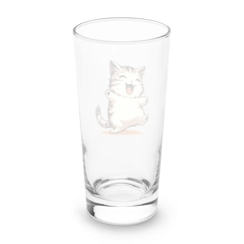 マッハSHOPのAI天風猫(笑顔1) Long Sized Water Glass :back