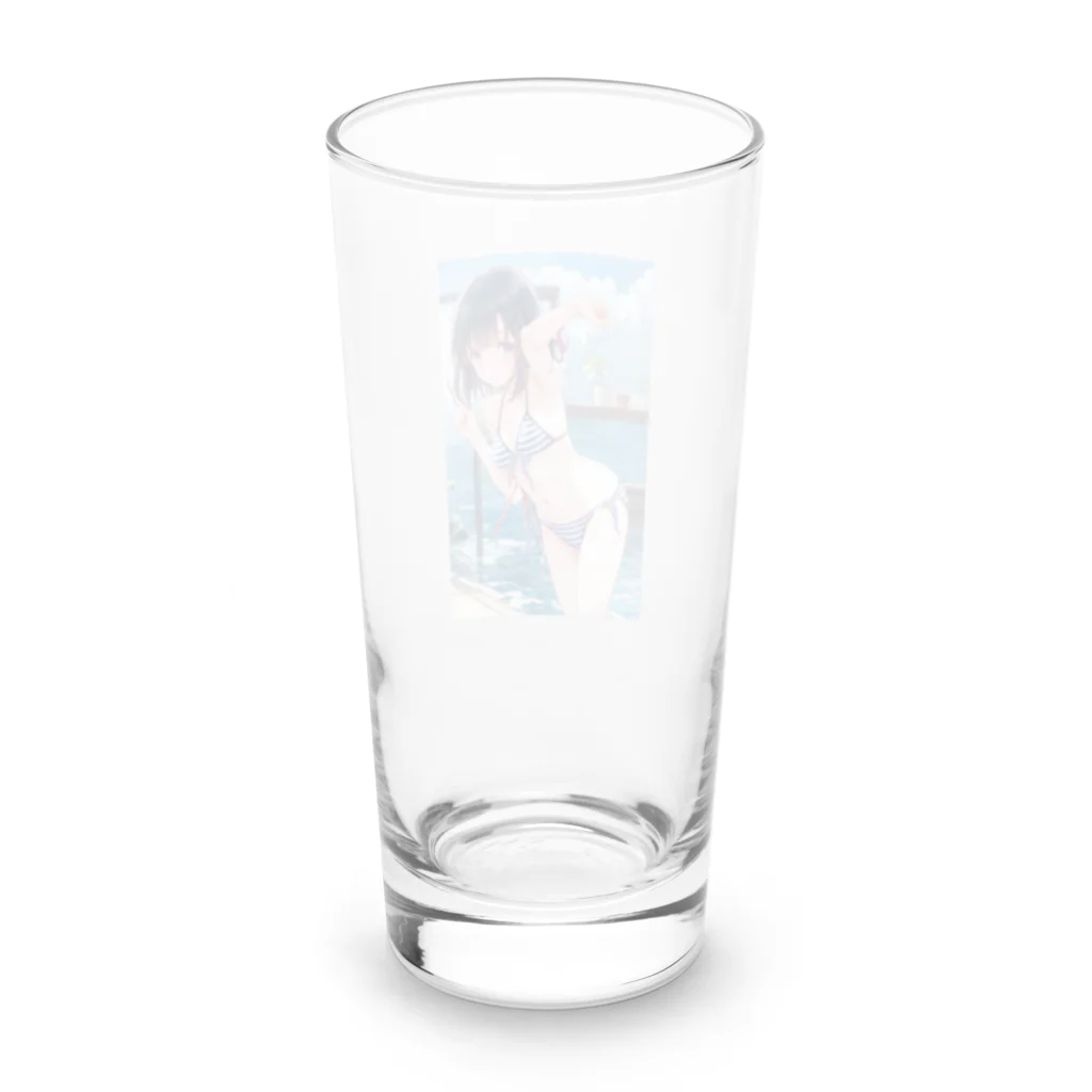 仮想の妖精たち: AI美少女の魅力のデジタル夢幻アートシリーズ Long Sized Water Glass :back