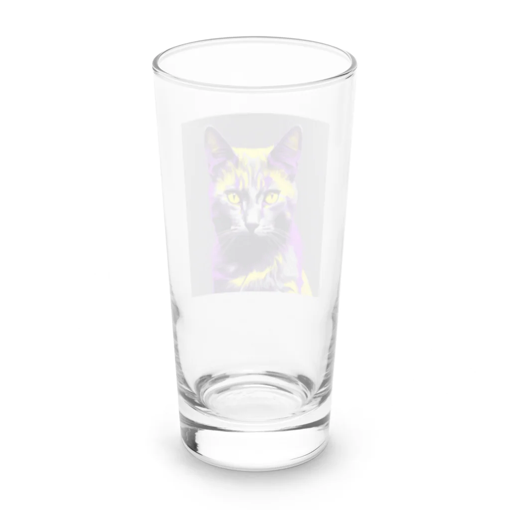 ながさわショップのnight cat Long Sized Water Glass :back
