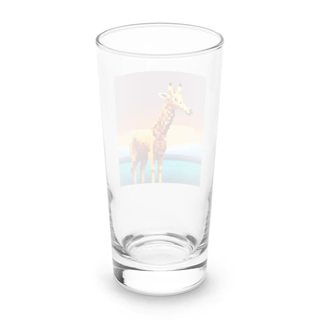 Zep11138のドット絵キリン Long Sized Water Glass :back