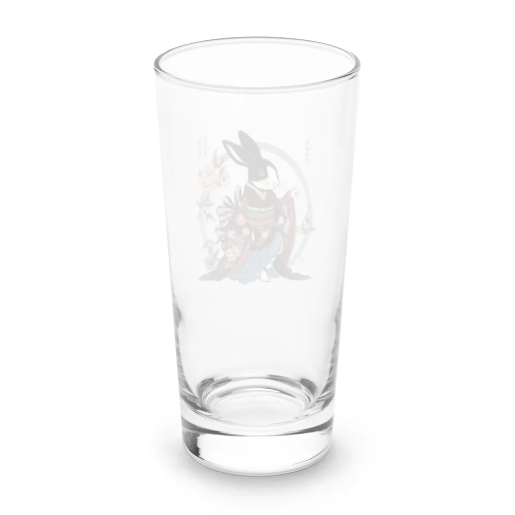 𝙍𝙖𝙗𝙗𝙞𝙩 𝙃𝙤𝙪𝙨𝙚の和服うさぎ Long Sized Water Glass :back