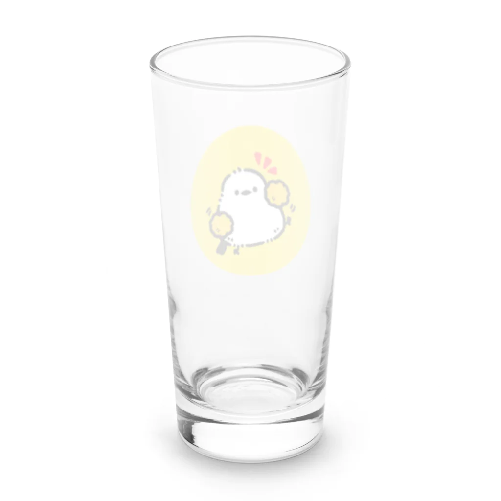 えあーずの頑張れシマエナガちゃん！ Long Sized Water Glass :back