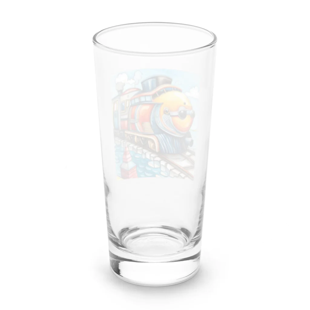 アニマルキャンバスのトレインフィッシュ Long Sized Water Glass :back