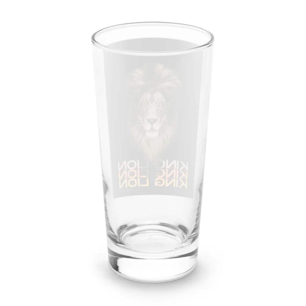 Love and peace to allのking lion Long Sized Water Glass :back
