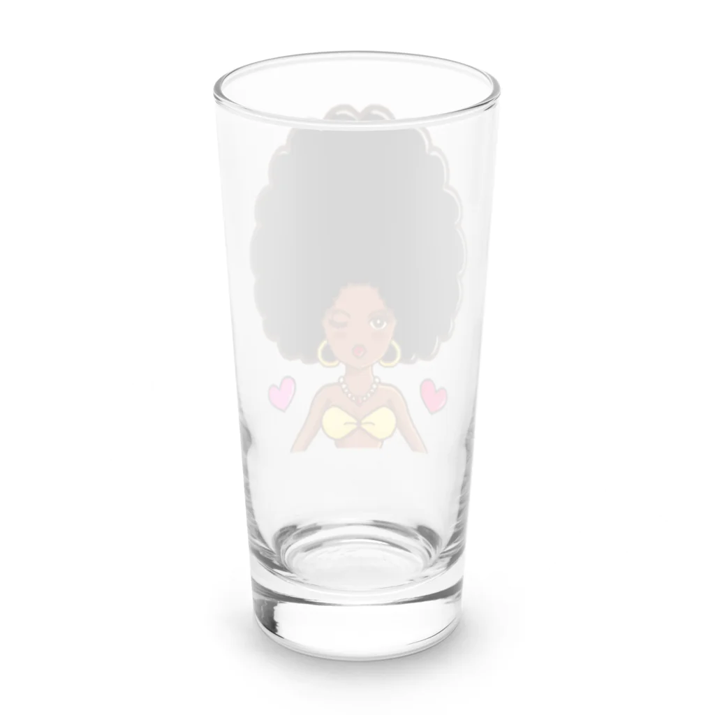 Aangel444Mのキュートなボンバーヘッド Long Sized Water Glass :back