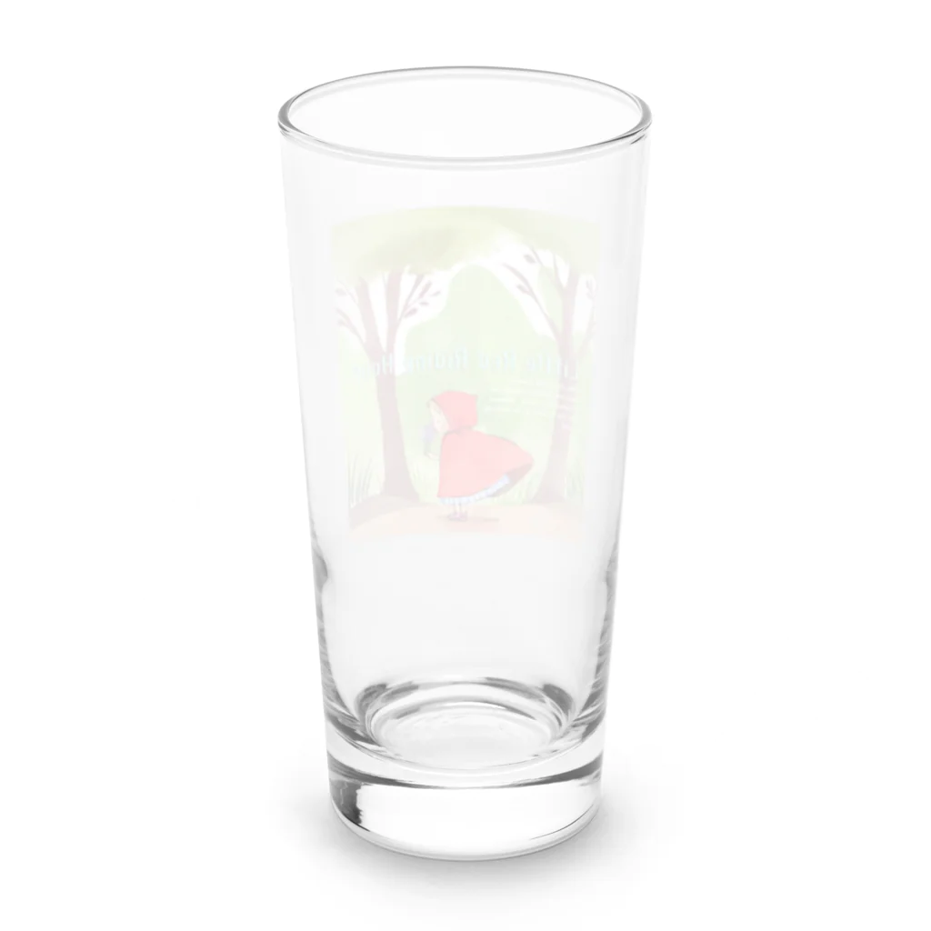 petitringo -プチリンゴ-のおばあさんのお家へ向かう赤ずきんちゃん Long Sized Water Glass :back