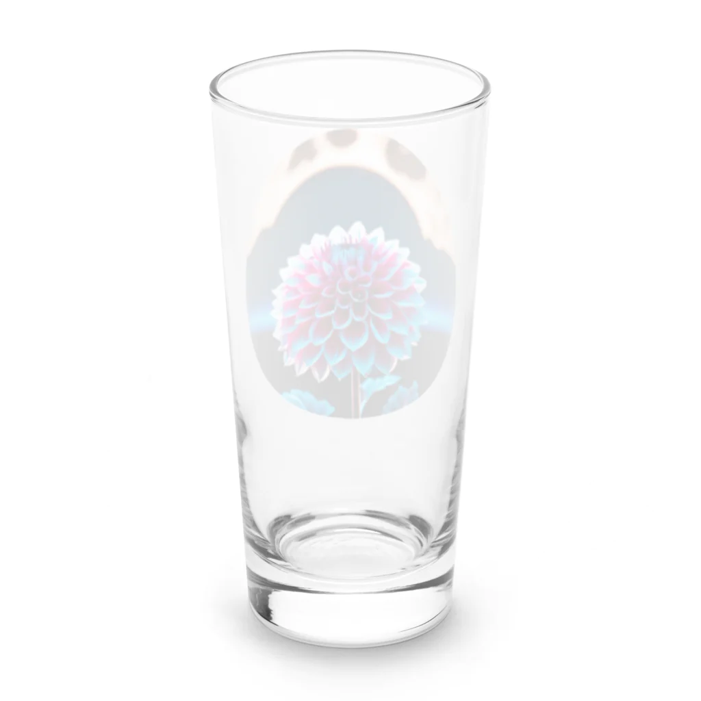 RetrowaveFlowerのRetrowaveFlower-ダリア- Long Sized Water Glass :back