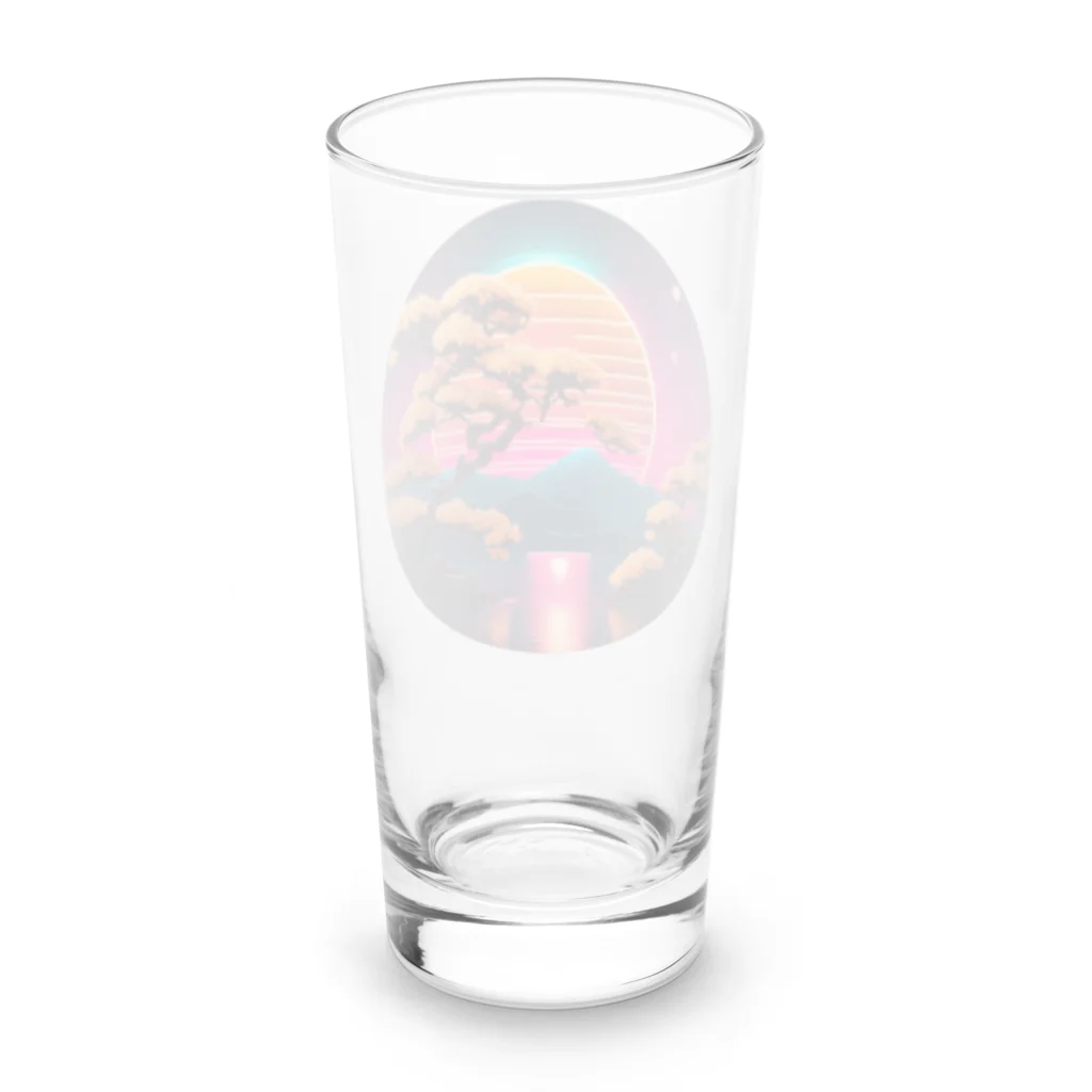 RetrowaveFlowerのRetrowaveFlower-金木犀- Long Sized Water Glass :back