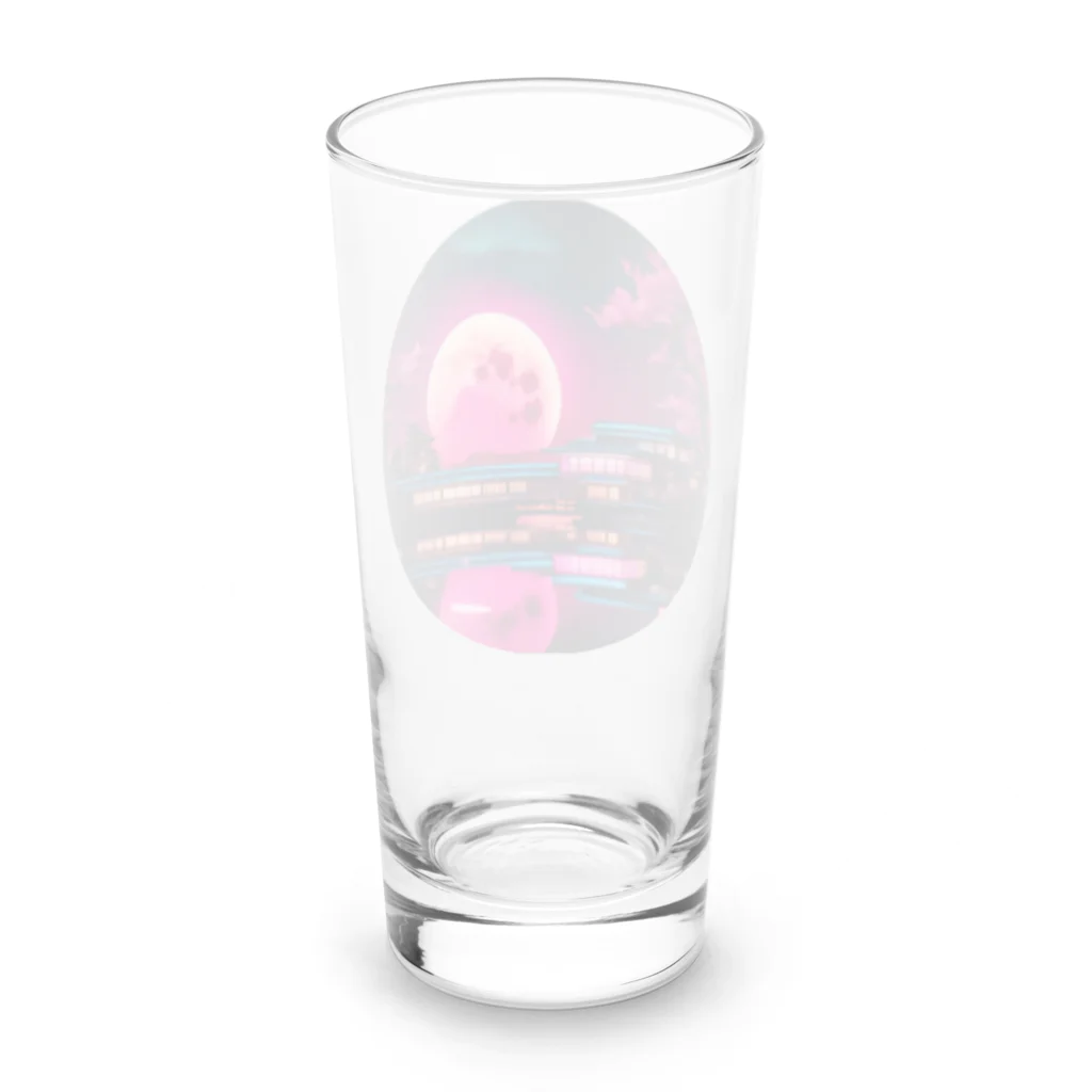 RetrowaveFlowerのRetrowaveFlower-桜- Long Sized Water Glass :back