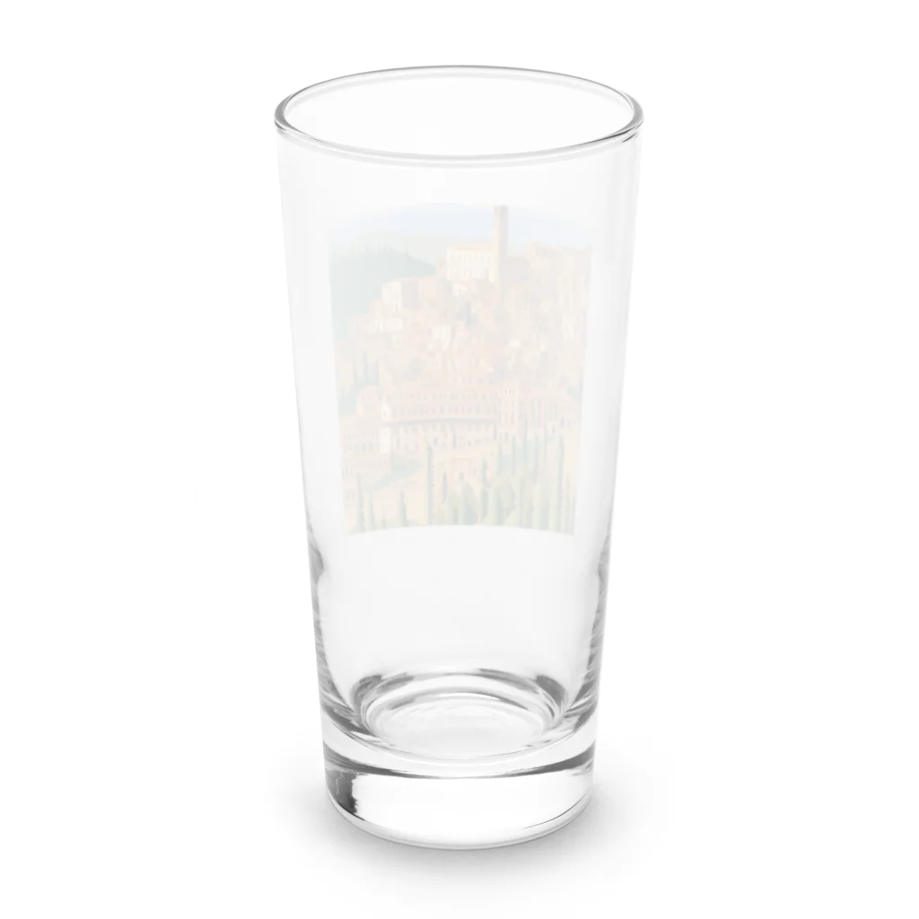 keita-sawadaのドット　イタリアのシエナの街並み Long Sized Water Glass :back