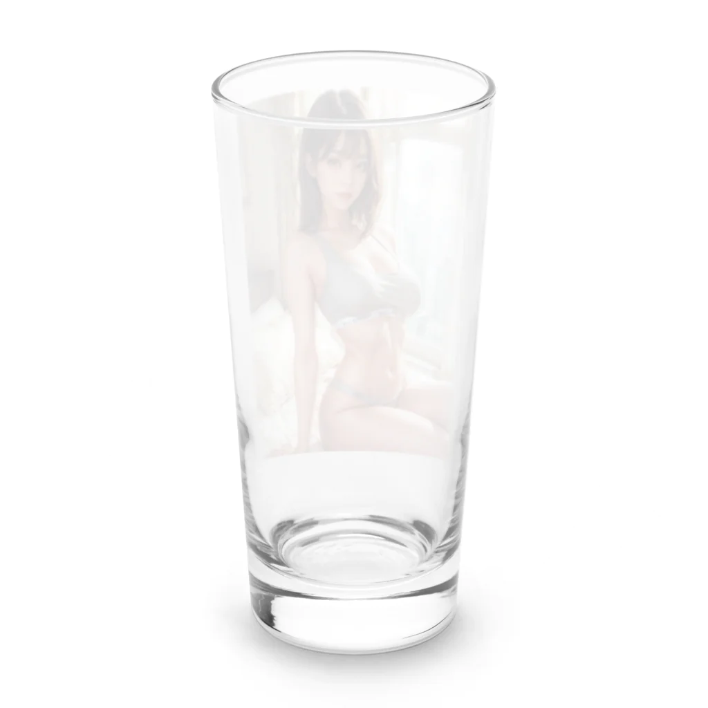 魔法陣ウガのGray Underwear01 Long Sized Water Glass :back