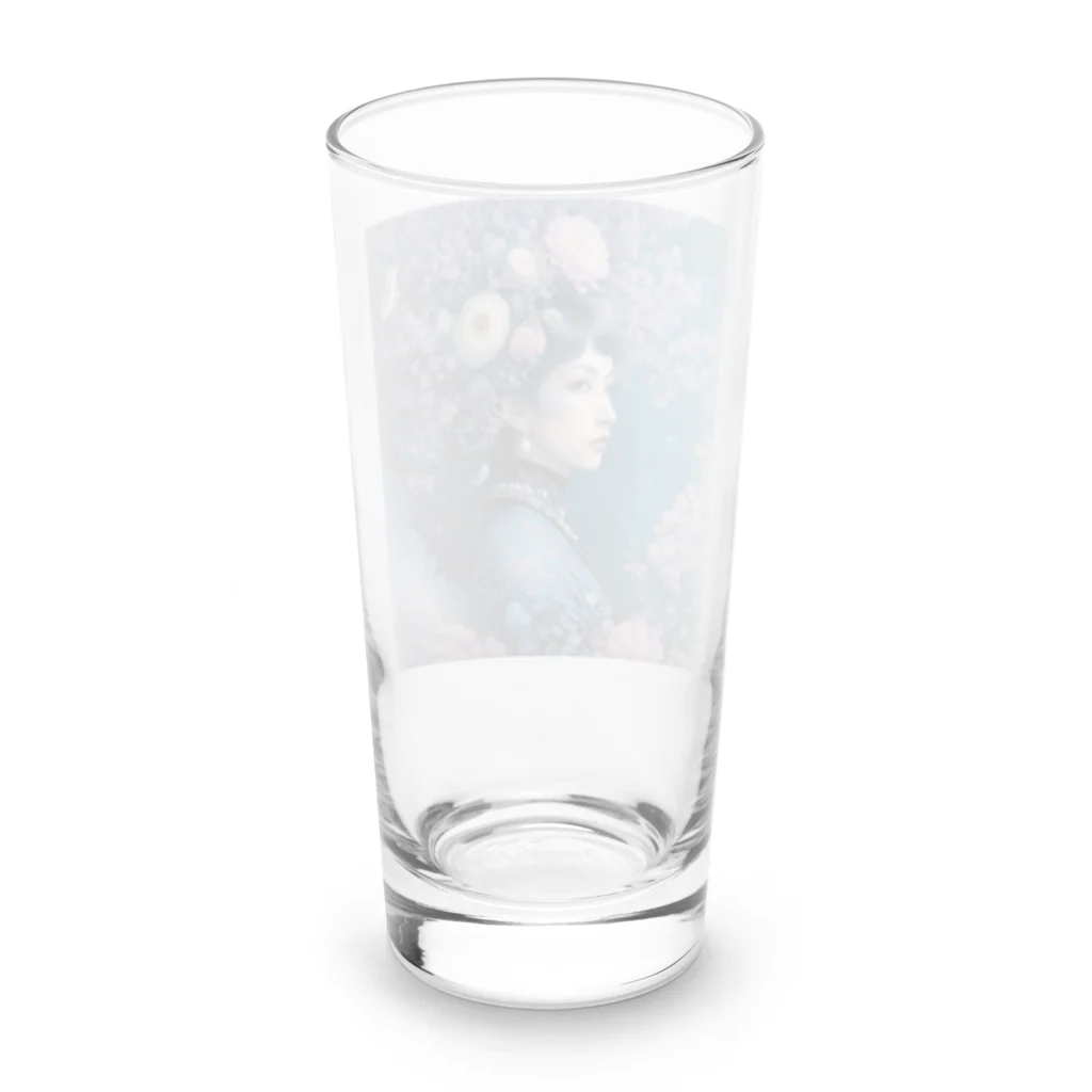 ZZRR12の「夜桜の幻想：桜の精霊」 - "Night Sakura Fantasia: Spirit of the Cherry Blossom" Long Sized Water Glass :back