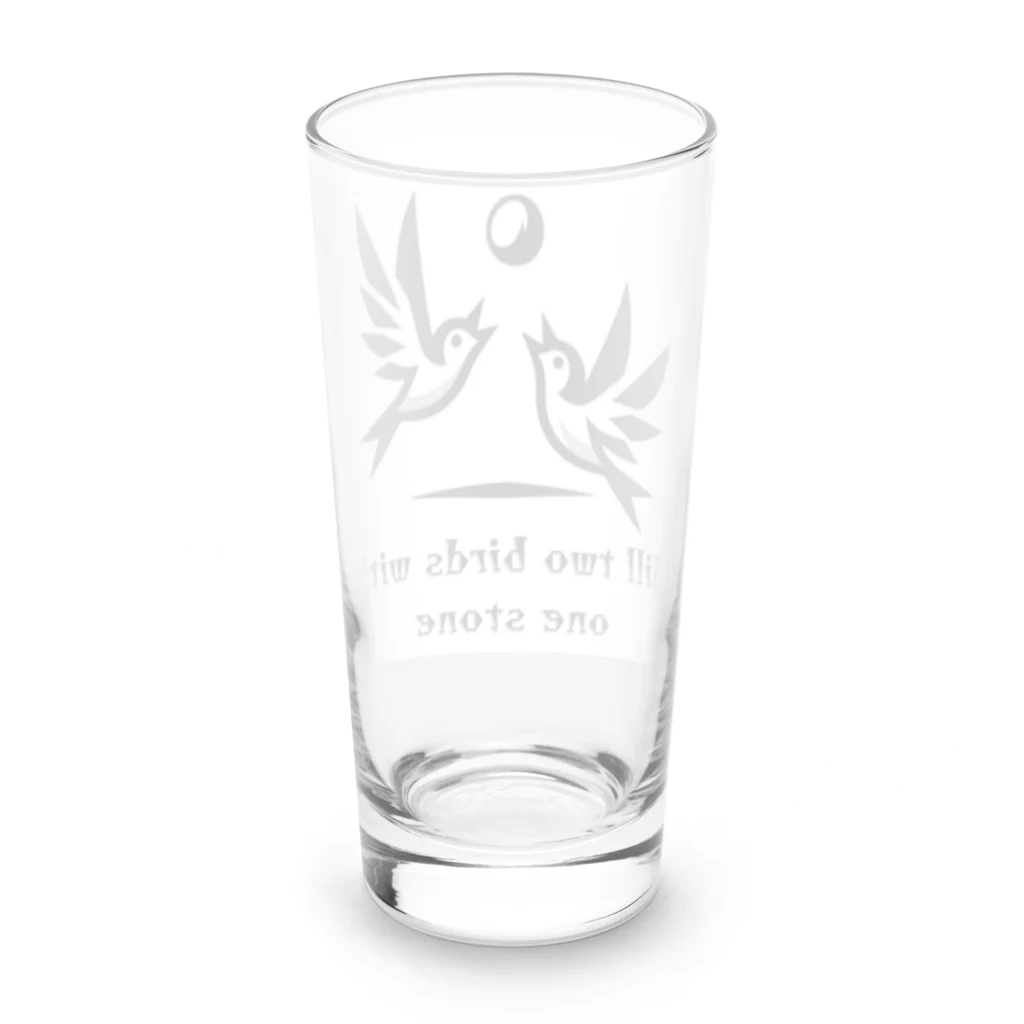 &AIの一石二鳥(Kill two birds with one stone) Long Sized Water Glass :back