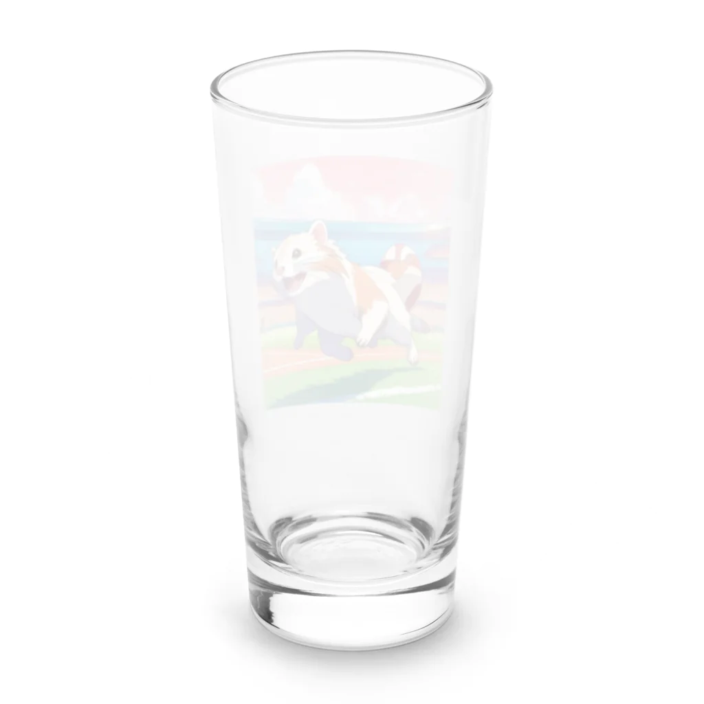 自然の非日常の走るフェレット Long Sized Water Glass :back