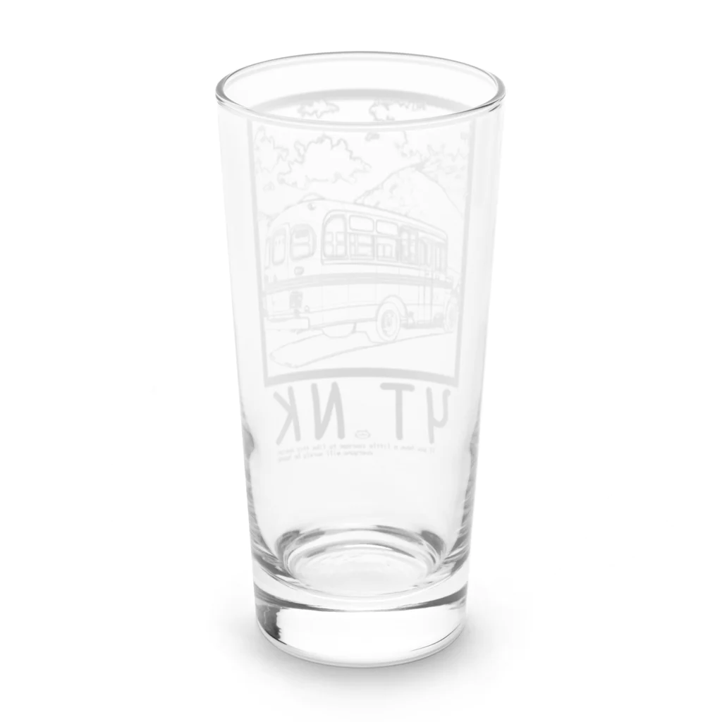 YUTANEKO公式ショップのゆたねこ　ボンネットバス Long Sized Water Glass :back