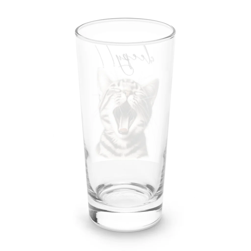 はんなり女史の眠たい猫 Long Sized Water Glass :back