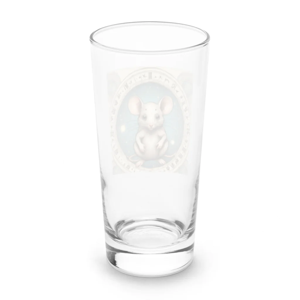 Yoshikoのクリエイトショップの１ばんのりのねずみくん Long Sized Water Glass :back