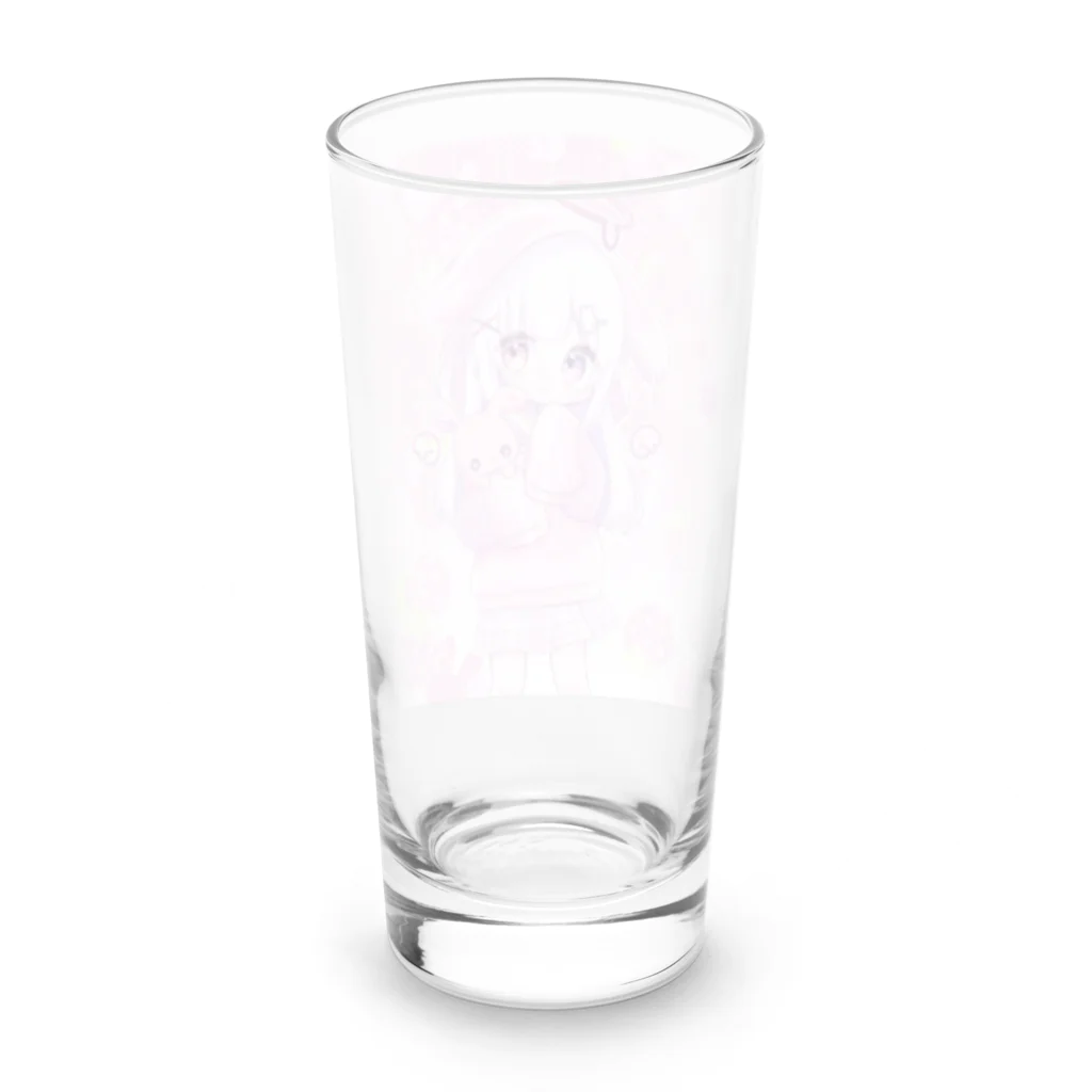 みなづき。のうさ耳パーカーちゃん Long Sized Water Glass :back