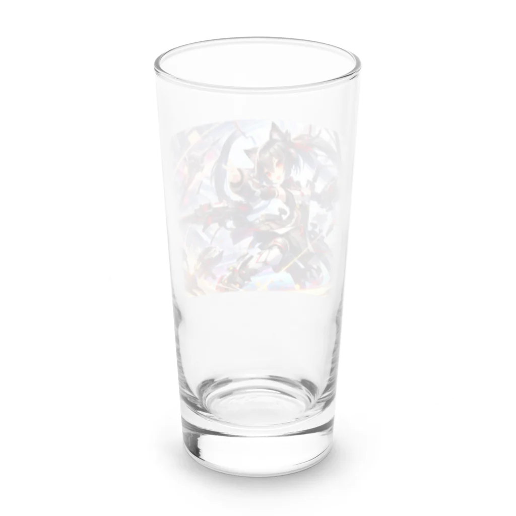 かわいい娘ショップのケモミミメカ少女 Long Sized Water Glass :back