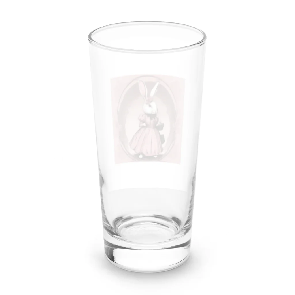 ウィリーの雑貨屋さんのシックなウサギちゃん Long Sized Water Glass :back