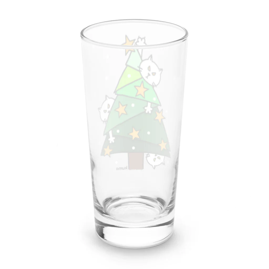 mkumakumaのニャンコの楽しいクリスマス Long Sized Water Glass :back