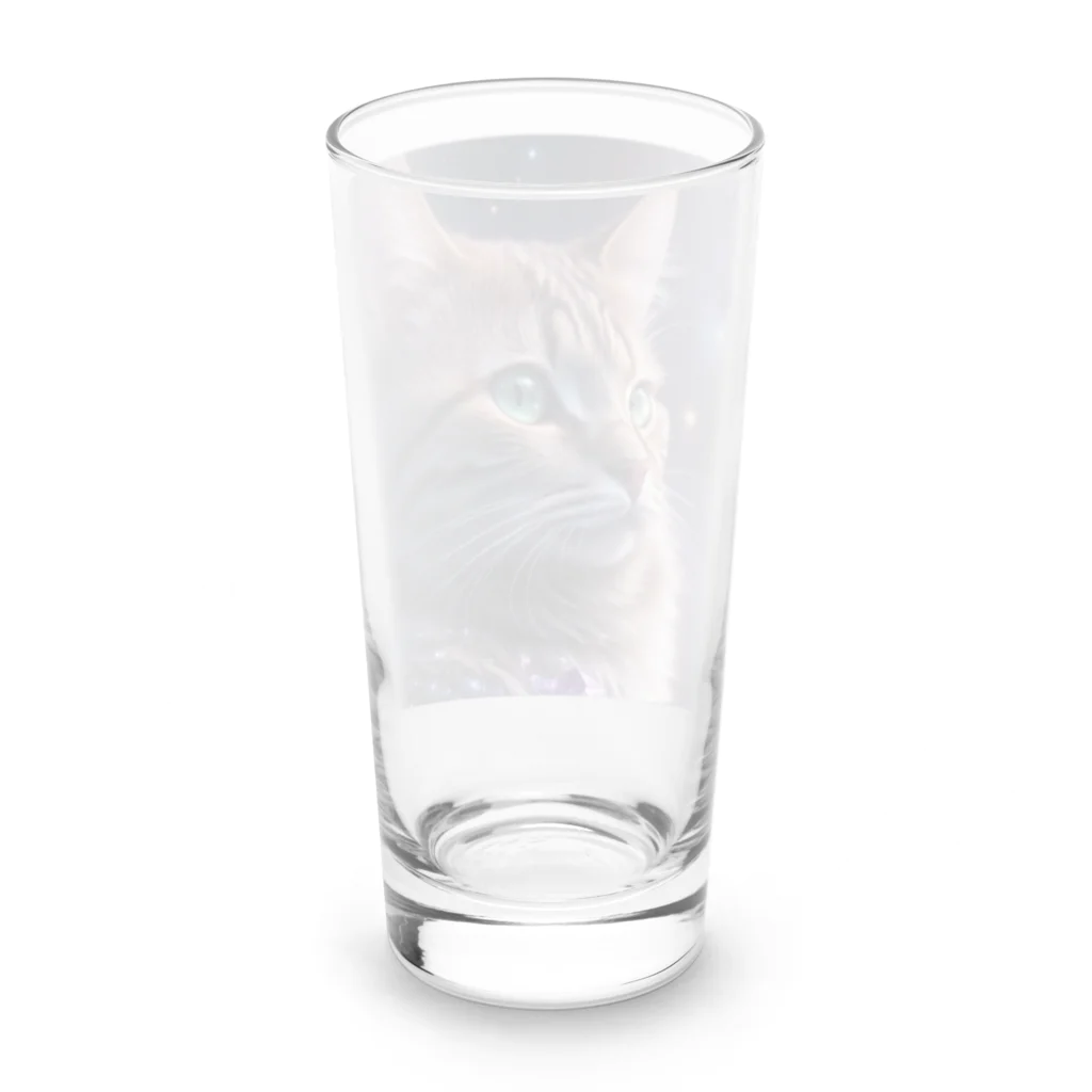 ZZRR12の「星の囁き - 宇宙への猫の眺め」 Long Sized Water Glass :back