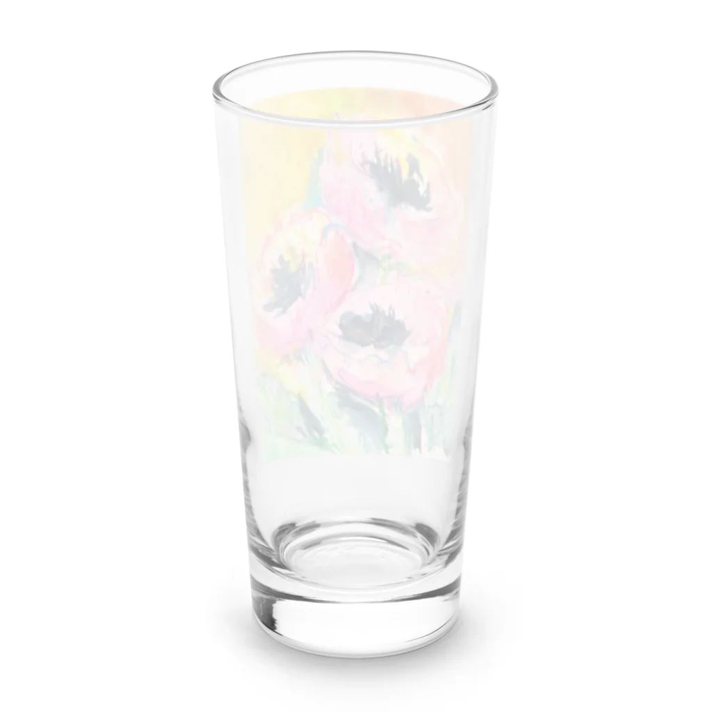 REIKOMAKINOのピンクの花 Long Sized Water Glass :back