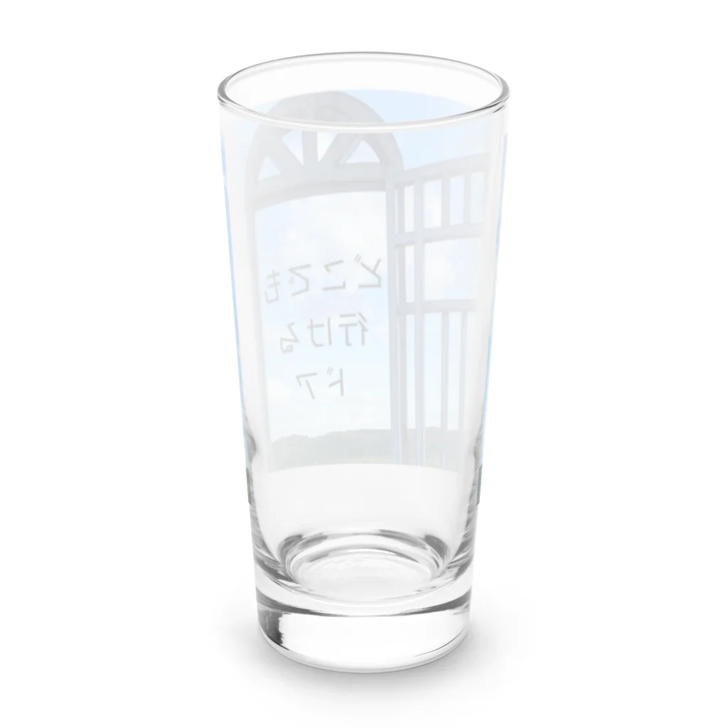 With Flowerのどこでも行けるドア Long Sized Water Glass :back