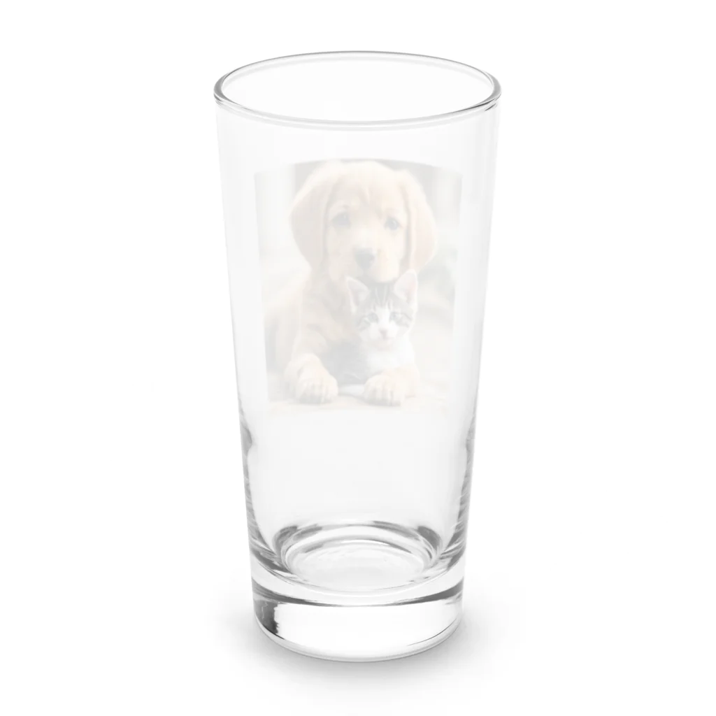 KONMORI_Chanのかわいい子猫と子犬 Long Sized Water Glass :back