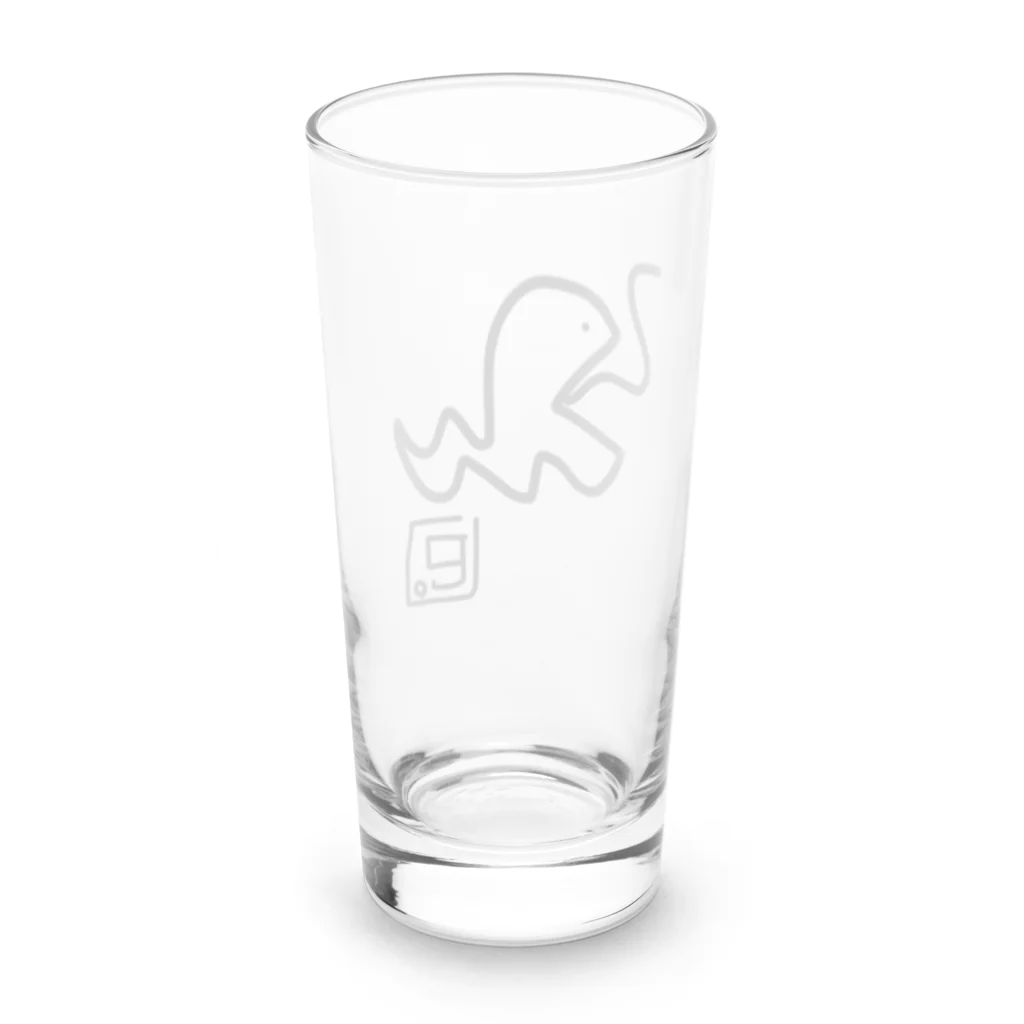 ゆーちゃんのおえかきの巳。(へび) Long Sized Water Glass :back